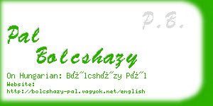 pal bolcshazy business card